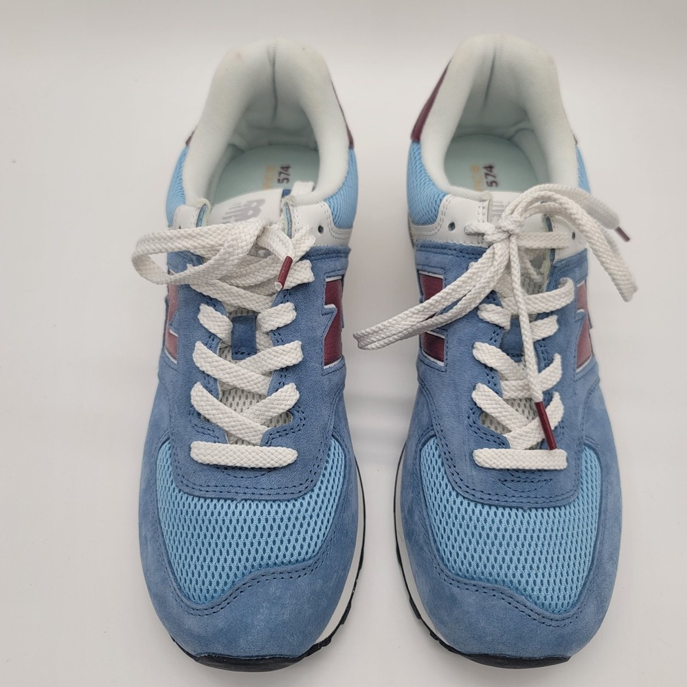 New Balance 574 U574SPR Blue Burgundy Sneakers Shoes NWOB Men's 10 - Picture 10 of 11